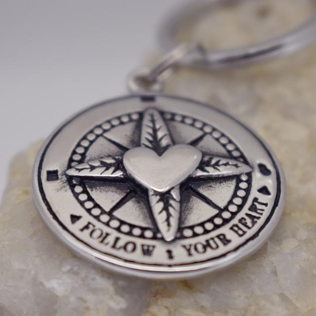 follow your dreams compass stainless steel keychain backside.jpg